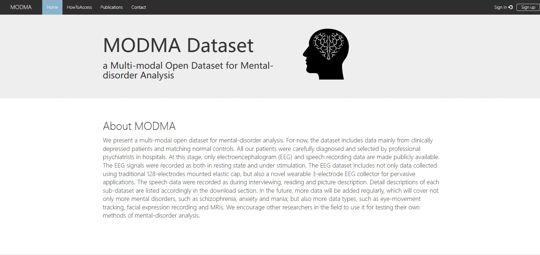MODMA Dataset